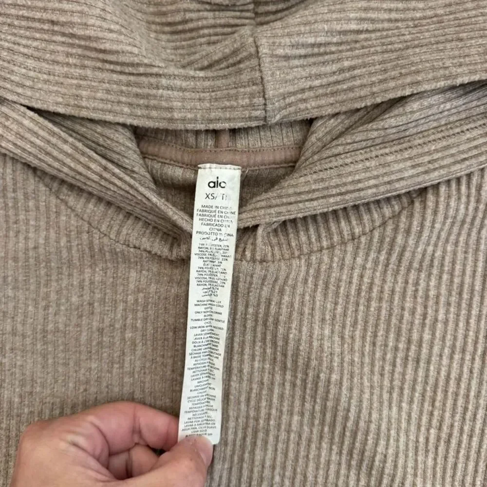 ALO Muse Heather Gravel Hoodie Size XS